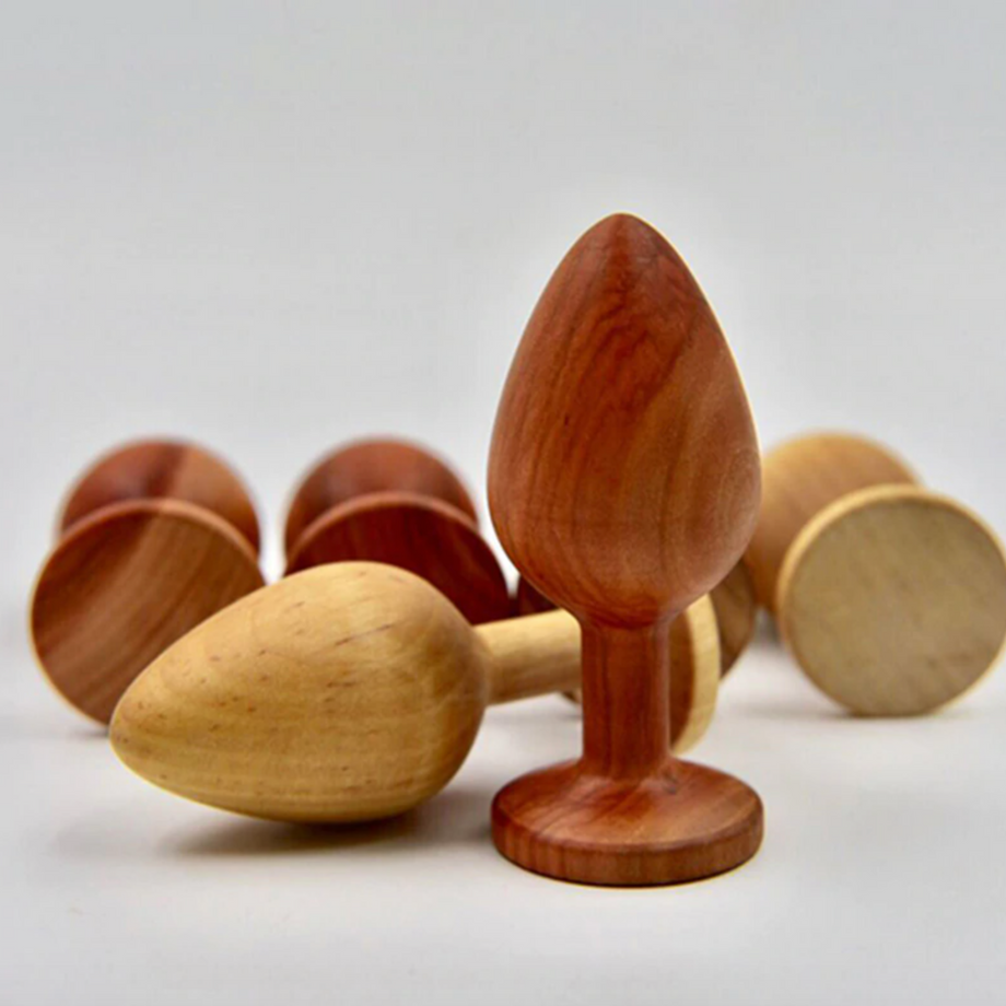 wood anal plug Wooden-Butt-Plug-Anal-Beads-Dildo-Pull-Ring-Prostate-Massager-G-spot-Sex-Toys main image 0